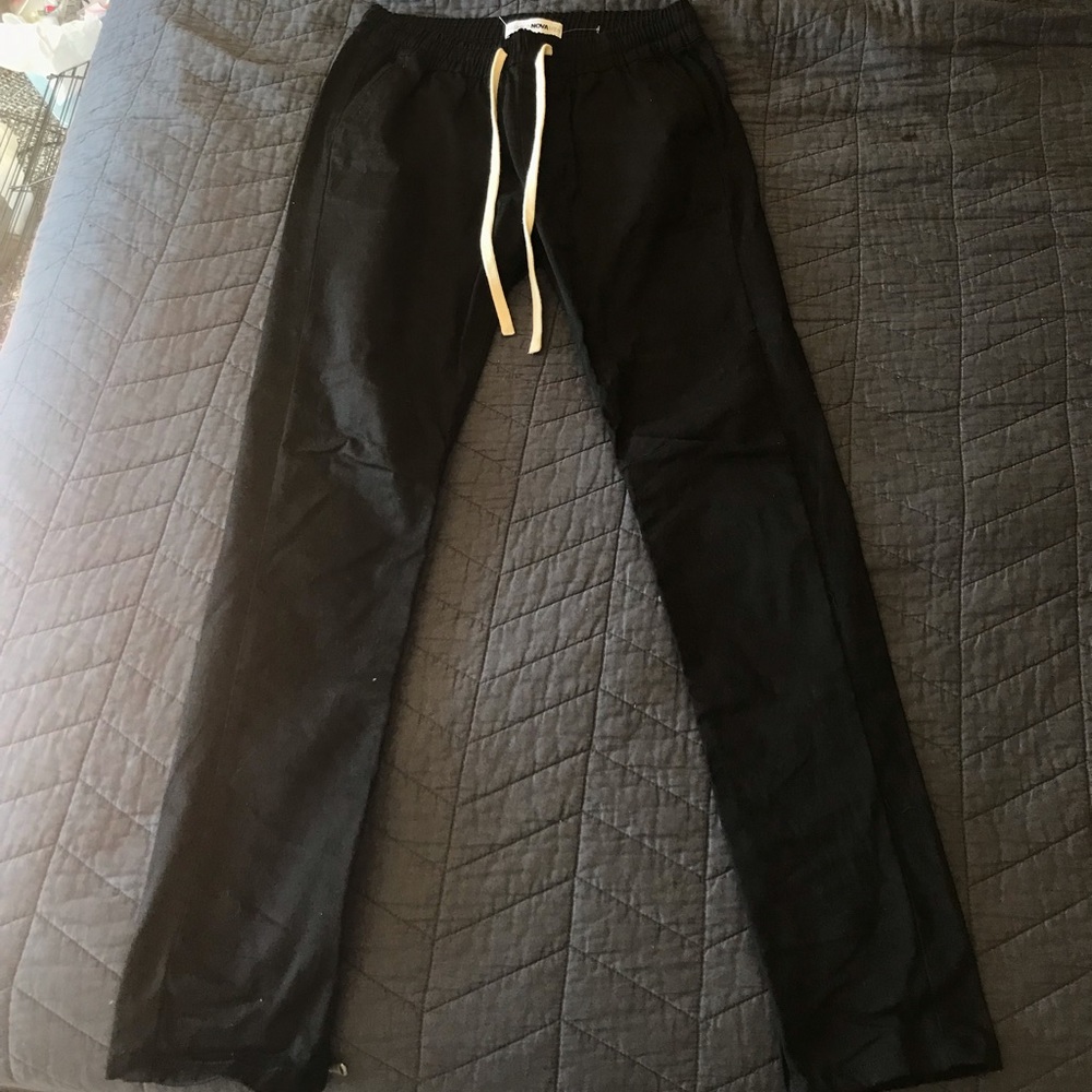 Fashion Nova Mens Black Drawstring Jogger Pants